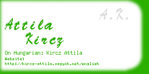 attila kircz business card